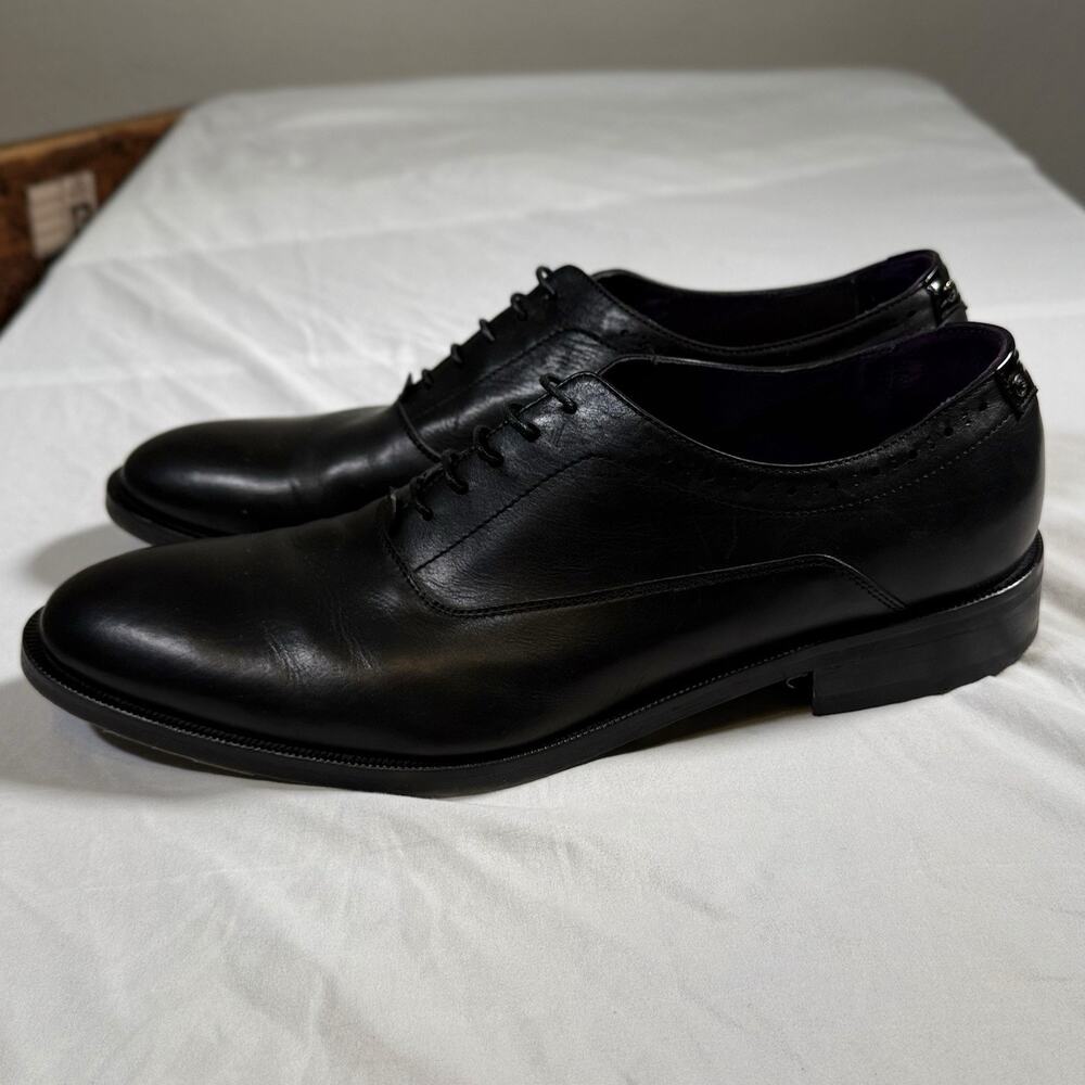Robert Graham Mackenzie Made In Italy Plain Toe Oxford Shoes Black 11D